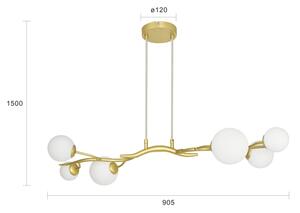 Brilagi - LED Luster na lanku MISTEL 6xG9/3W/230V zlatá/biela