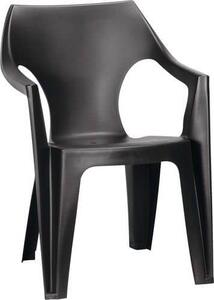 Záhradná plastová stolička Dante, antracit