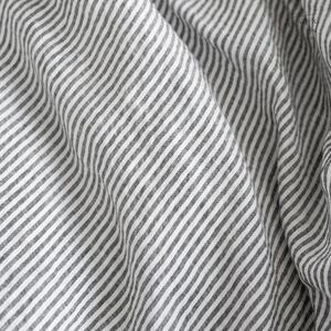 Bielo-čierne ľanové obliečky 200x140 cm - Linen Tales