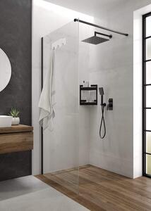 Deante Mokko stena sprchového kúta walk -in 90 cm čierna matný/sklo priehľadné KQM_N39P