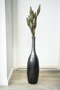Váza DELGADA, sklolaminát, výška 77 cm, čierno-strieborná