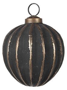 Zlatočierna sklenená vianočná ozdoba Aurora Noir - 8*8 cm - Clayre & Eef