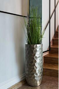 Luxusný kvetináč AMOLAR, sklolaminát, horný priemer 41 cm x výška 95 cm, strieborný