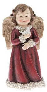 Soška anjela s holubicou Dakls, výška 13 cm