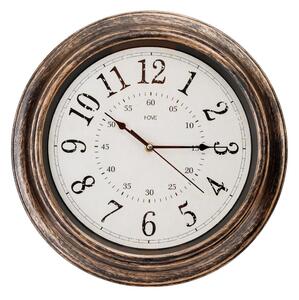Nástenné hodiny pr. 40 cm 1xAA bronz/biela