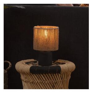 Atmosphera - Stolná lampa KOBY 1xE14/40W/230V konope/čierna