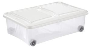 Tontarelli Úložný box s vekom Stockbox 28 l, transparentná/biela