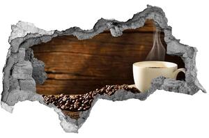 Nálepka diera na stenu betón Šálka kávy nd-b-54604060