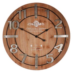 Autronic - Hodiny nástěnné - hnědé, arabské číslice, MDF, 68 cm - HW4010