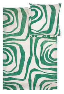POSTEĽNÁ BIELIZEŇ, satén, zelená, prírodné farby, 140x200/70x90 cm S. Oliver - Obliečky & plachty