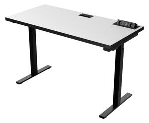 Polohovací stôl HERTA, 135x65x76-125, biela