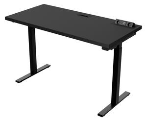 Polohovací stôl HERTA, 135x65x76-125, čierna