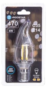 LED Žiarovka FILAMENT C35 E14/4W/230V 6500K - Aigostar