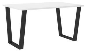 Jedálenský stôl CEZAR, 138x75x67, biela