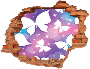 Diera 3D v stene nálepka Motýle samolepka nd-c-82993936