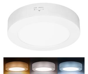 Solight WD240-W - LED panel 2v1 LED/12W/230V 3000/4000/6000K, priemer 17 cm, IP54, biela