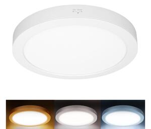 Solight WD242-W - LED panel 2v1 18W/230V 3000/4000/6000K priemer 22,5 cm IP54 biela