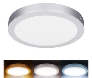 Solight WD242-S - LED panel 2v1 18W/230V 3000/4000/6000K priemer 22,5 cm IP54 strieborný