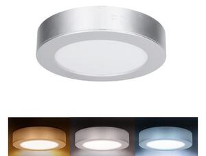Solight WD240-S - LED panel 2v1 LED/12W/230V 3000/4000/6000K priemer 17 cm IP54 strieborný