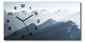 Vodorovné Sklenené hodiny na stenu Horské vrcholy