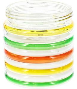Repelentná sviečka Citronella Stripes, 780 g, 11 v 12 cm, zelená