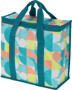 Chladiaca taška Retro kocka 16 l, modrá