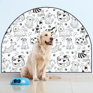 PIPPER. Ochranná textilná nálepka na stenu - Oblúk - Veselé psy Veľkosť: 120x96cm, Motív: bez mena