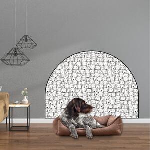 PIPPER. Ochranná textilná nálepka na stenu - Oblúk - Psy Veľkosť: 120x96cm, Motív: bez mena
