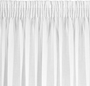 Design 91, Hotová záclona s riasiacou páskou - Efil biela s 3 pásikmi 2,95 x 1,5 m
