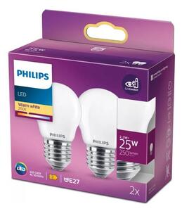 SADA 2x LED žiarovky Philips P45 E27/2,2 W/230 V 2700 K