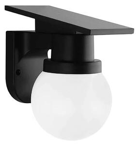 LED solárne nástenné svietidlo LED/3,7V 3000/4000/6400K IP54 1800 mAh čierne + diaľkové ovládanie