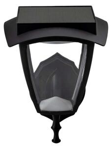 LED solárne nástenné svietidlo LED/2W/3,7V 3000/6000K IP65 2200 mAh čierna