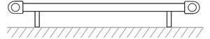 Mereo, Vykurovací rebrík rovný, biely, elektrický, MER-MT01E Varianta: Vykurovací rebrík rovný 450x970 mm, biely, elektrický