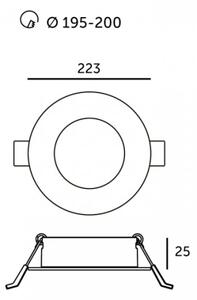 LED podhľadové svietidlo SIGARO LED/18W/230V 3000/4000/6500K pr. 22 cm biele
