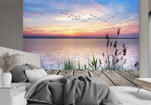 Fototapeta Západ slnka na jazere Materiál: Vliesová, Rozmery: 200 x 140 cm