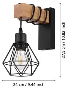 Eglo 43135 - Nástenné svietidlo TOWNSHEND 1xE27/60W/230V