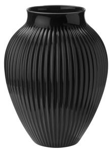 Keramická váza Knabstrup Ripple Black 35 cm