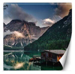 Fototapeta Jazero v horách, horská krajina Materiál: Vliesová, Rozmery: 100 x 100 cm