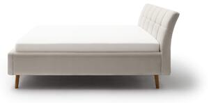 MUZZA Čalúnená posteľ s prešívaným čelom lemina s úložným priestorom 160 x 200 cm béžová