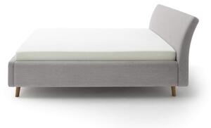 MUZZA Čalúnená posteľ lemina s úložným priestorom 180 x 200 cm svetlo sivá