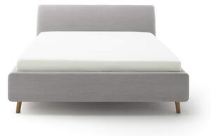 MUZZA Čalúnená posteľ lemina s úložným priestorom 180 x 200 cm svetlo sivá