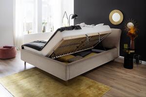 MUZZA Čalúnená posteľ lemina s úložným priestorom 160 x 200 cm béžová