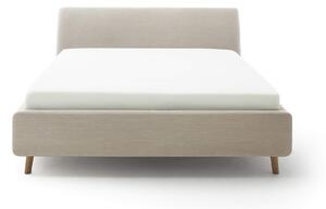 MUZZA Čalúnená posteľ lemina s úložným priestorom 160 x 200 cm béžová