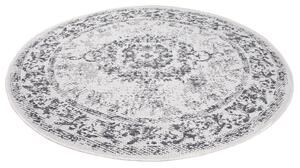 Dekorstudio Obojstranný okrúhly koberec na terasu DuoRug 5577 - sivý Priemer koberca: 120cm