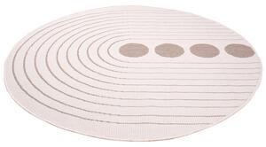 Dekorstudio Obojstranný okrúhly koberec na terasu DuoRug 5739 - béžový Priemer koberca: 120cm