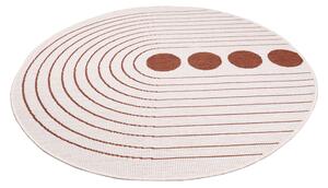 Dekorstudio Obojstranný okrúhly koberec na terasu DuoRug 5739 - tehlový Priemer koberca: 160cm
