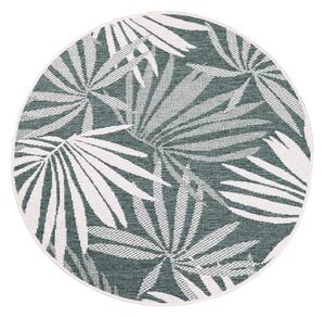 Dekorstudio Obojstranný okrúhly koberec na terasu DuoRug 5771 - zelený Priemer koberca: 160cm