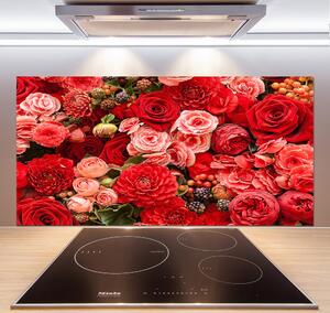 Panel do kuchyne Červené kvety pl-pksh-120x60-f-89362554