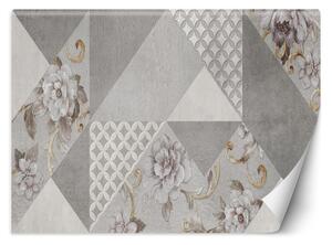 Fototapeta Kvety na sivej textúre Materiál: Vliesová, Rozmery: 200 x 140 cm