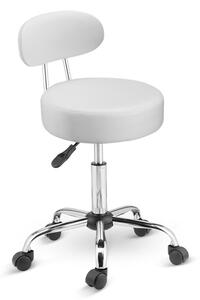 Kozmetická stolička CASARIA výškovo nastaviteľná otočná biela